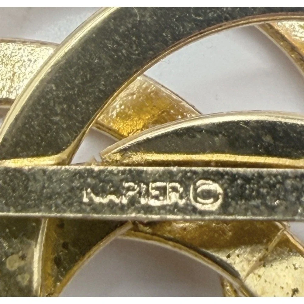 Vintage Napier Gold Knot‎ Brooch 1.5